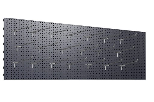 Дошка для майстерні 1250х400 сіра + 20х одиночна підвіска L-200