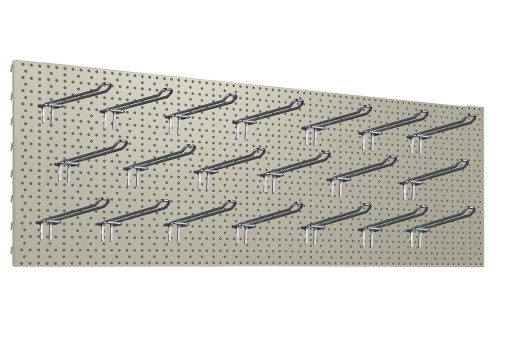 Дошка майстерня 1250x400 крем + 20x подвійні вішалки L-200