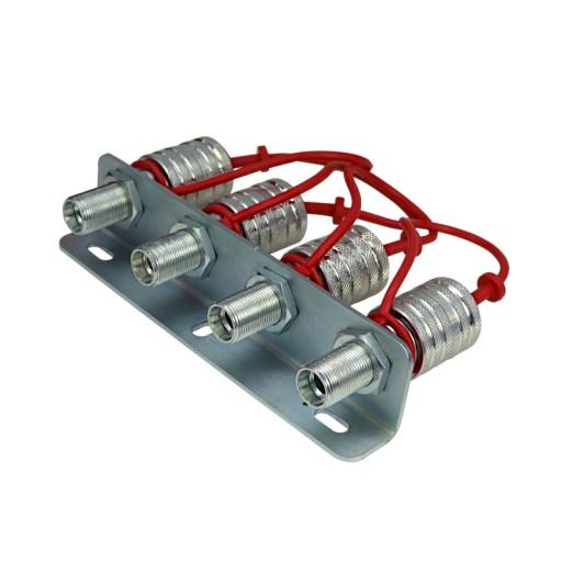 4-złącza - Плата, кронштейн быстрого разъема, в сборе, разъемы 4-PZL - HYDRAL