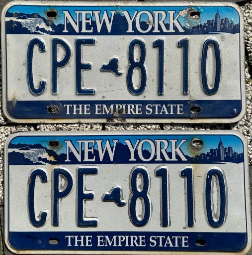 Номерні знаки США Нью-Йорк Нью-Йорк набір