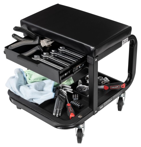 Табурет, стул, сиденье для мастерской на колесах, вращающееся на 360° для мотоцикла