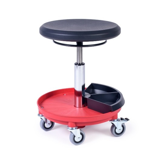 Табурет для майстерні поворотний, регульований на колесах, виставковий табурет