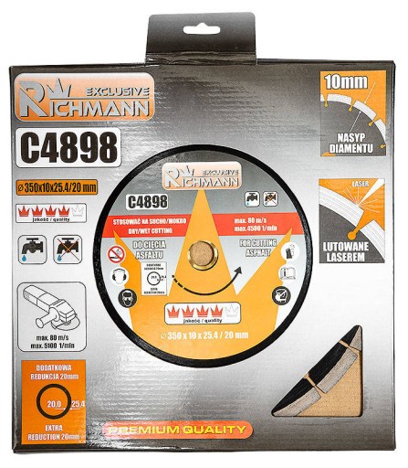 Алмазний диск для асфальту Corona Exclusive c4898 універсальний