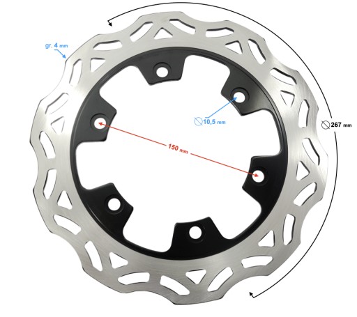 5905220837250 - Передній гальмівний диск Hyper 125