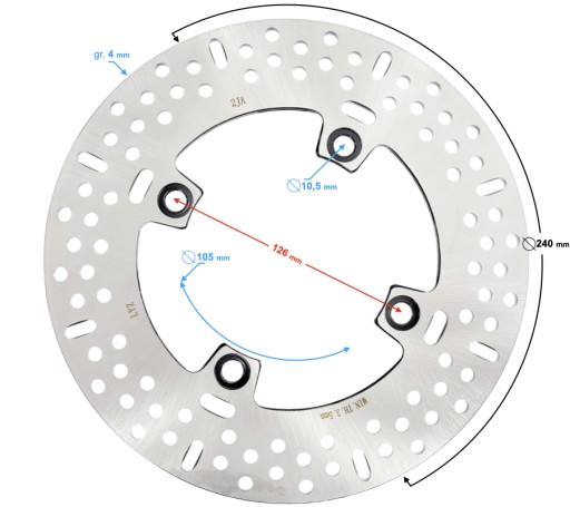 5905220830848 - Передній гальмівний диск Stratos 125