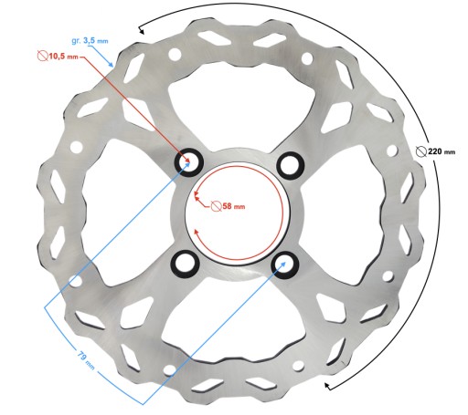 5905220863792 - 2021 NXT250 задній гальмівний диск
