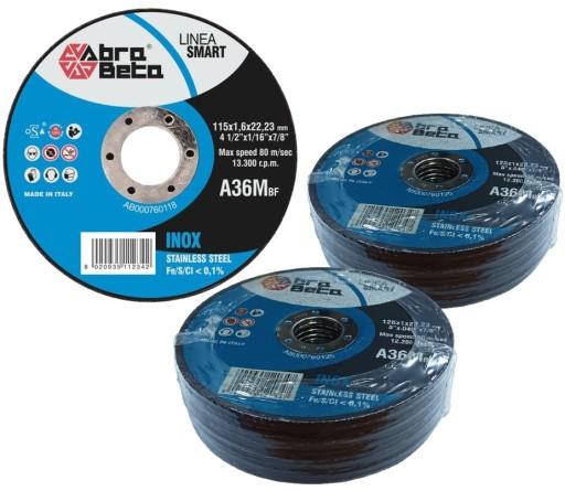 Диск відрізний нержавіюча сталь Inox 125мм x1.0x22.23 Abra Beta A36MBF 50шт
