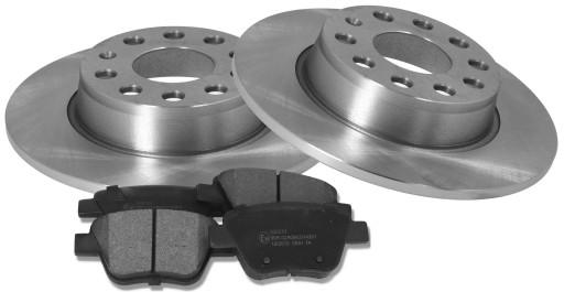 Диски X2 колодки сзади для A3 OCTAVIA II III Гольф 6 7