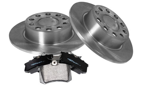 Диски X2 колодки сзади Octavia II ALTEA GOLF V VI