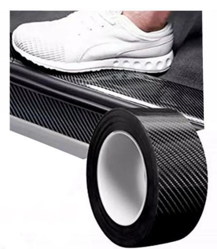 Защитная пленка CARBON 5D толстые пороги 5 см 5 м