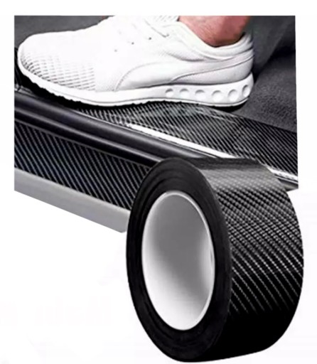 Защитная пленка CARBON 5D толстые пороги 5 см 5 м