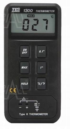 Термометр 1 канал TES1300 (от -50 до 1300°C) тип K