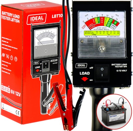 Тестер аккумуляторной батареи, диагностика нагрузки IDEAL LBT104 6В 12В 135А Fast