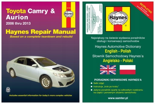 Керівництво по ремонту Toyota Camry & Aurion (2006-2013) Haynes + БЕЗКОШТОВНО 24 години