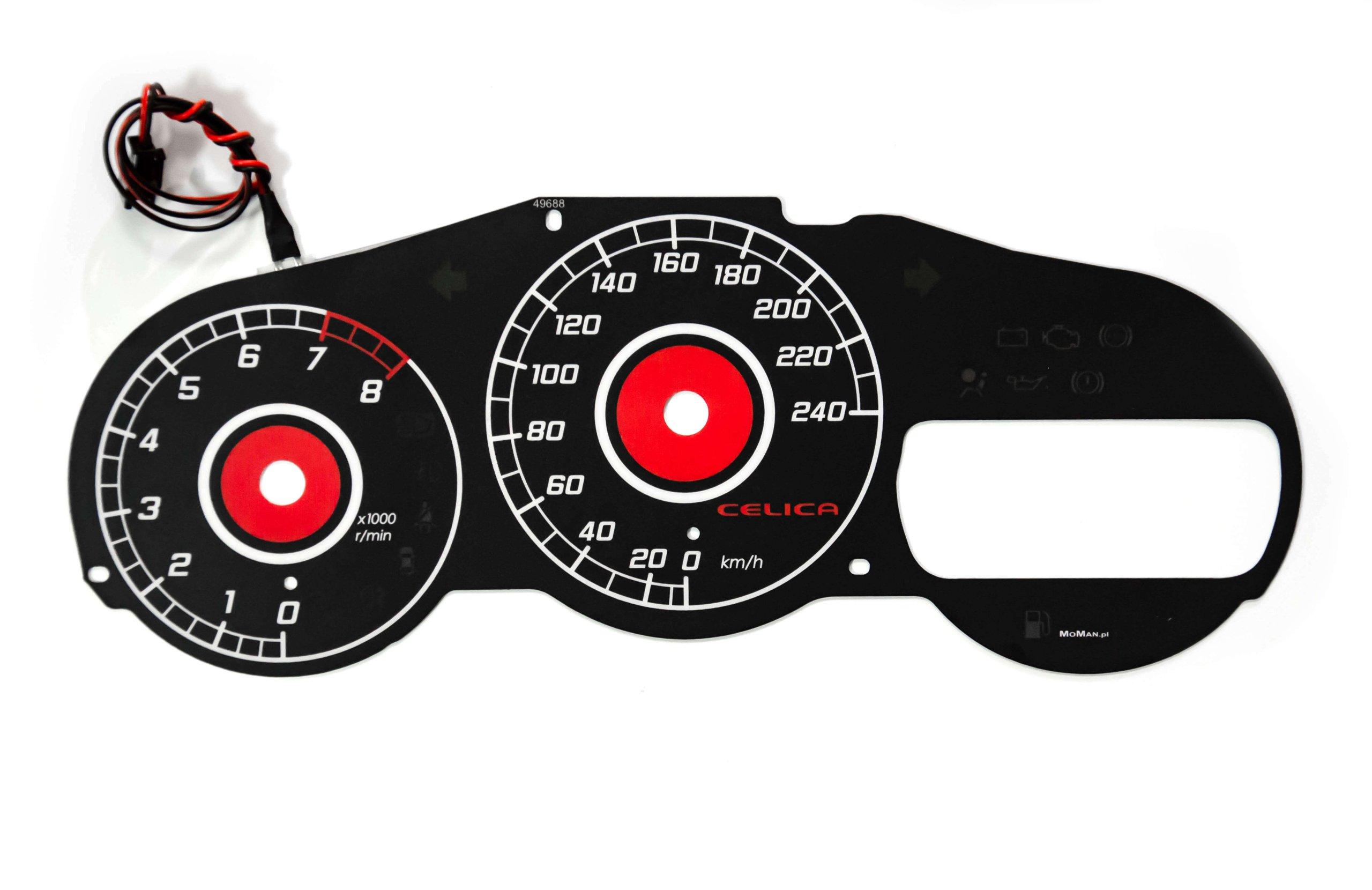 Toyota Celica 7 VII Indicator dials INDIGLO MoMan