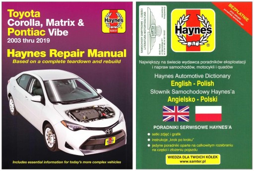 Toyota Corolla Matrix PONTIAC Vibe (2003-19) керівництво по ремонту + БЕЗКОШТОВНО 24 год.