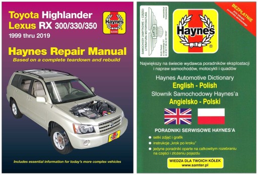 Toyota Highlander Lexus RX300 RX330 RX350 (1999-2019) інструкція + БЕЗКОШТОВНО 24 год.