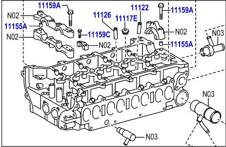 11101-09300 - Toyota OE 11101-09300 ГОЛОВКА ДВИГАТЕЛЯ 1,6 1,8 2,0