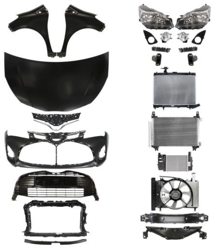 4258 - Тойота Яріс 14-17 Капот бампер ремінь крила