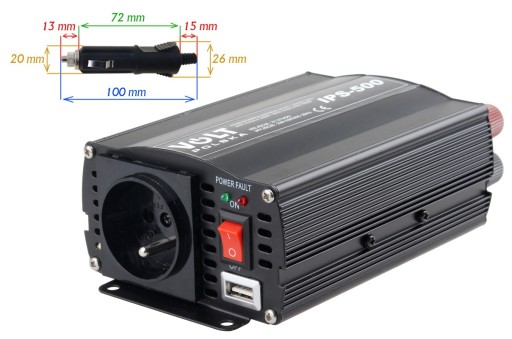 Трансформатор (перетворювач 24/230В, постійна потужність 350Вт)