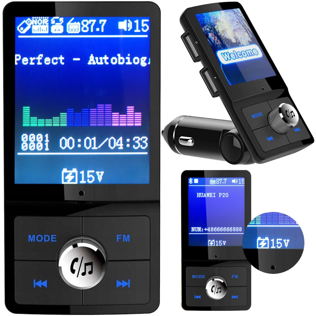 Автомобільний FM-передавач Bluetooth з кольоровим РК-дисплеєм