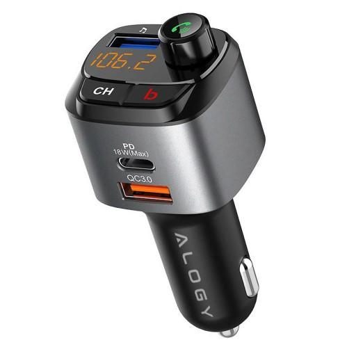 Автомобильный FM-передатчик Alogy USB зарядное устройство QC 3