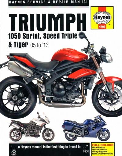 Triumph 1050 Sprint, Speed ​​Triple и Tiger 05–13 Haynes