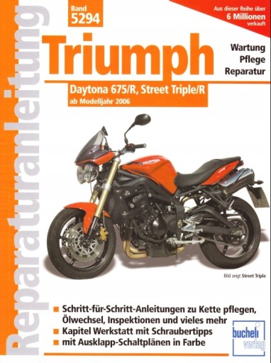 Triumph 675 R Daytona Street Triple (2006-2016) 24h керівництво по ремонту