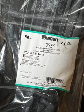 Многоразовые кабельные стяжки Panduit 511 мм, 9 упаковок.