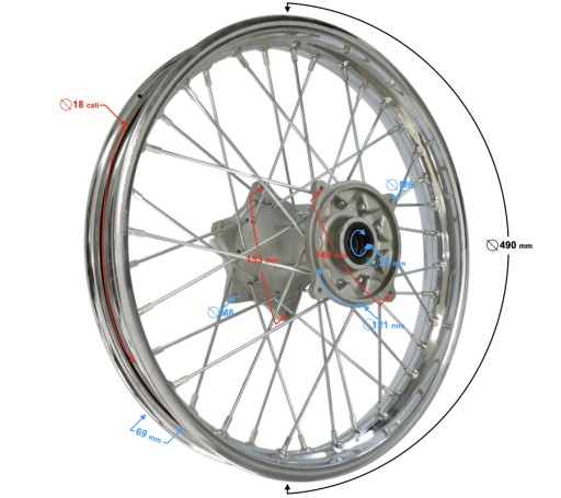 Задний стальной диск DB250 MZK