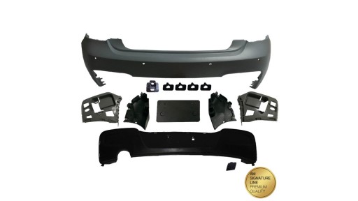 Задний бампер спортивный комплект PDC с диффузором BMW 1 (F20, F21) Хэтчбек