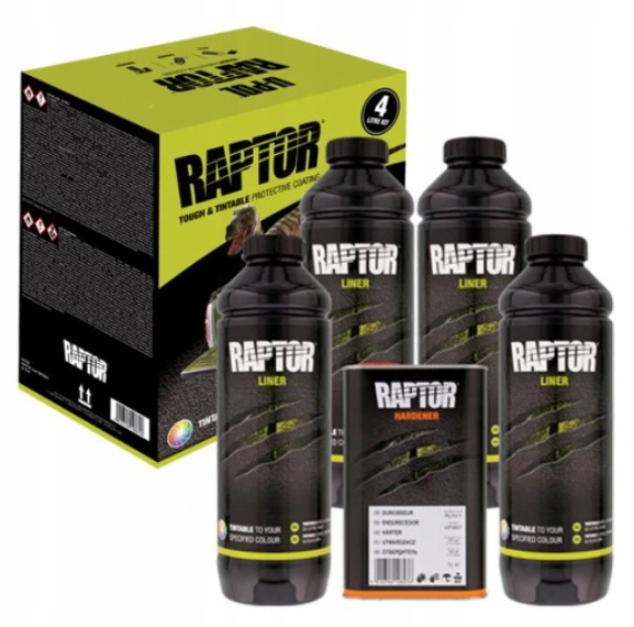 U-ПОЛОВИНА RAPTOR ПОКРЫТИЕ ЧЕРНЫЙ 4 X КОМПЛЕКТ БУТЫЛКИ ЦЕНА !