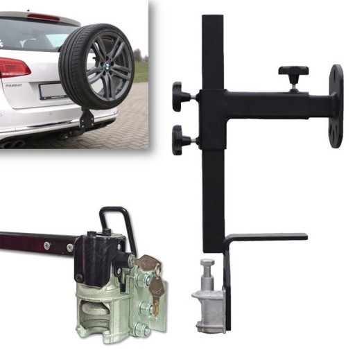 ДЕРЖАТЕЛЬ ДЛЯ ТРАНСПОРТИРОВКИ ЗАПАСНОГО КОЛЕСА ДЛЯ БУКСИРОВОЧНОГО КРЮКА, КЛЮЧ НАКЛОНА