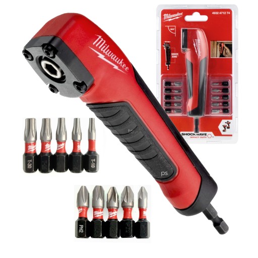 MILWAUKEE 90 SHOCKWAVE+БІТИ КУТОВА УДАРНА ГОЛОВКА