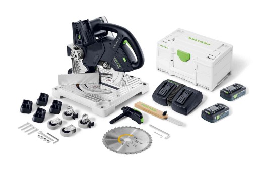 АКУМУЛЯТОРНА ПИЛА ТОРЦУВАЛЬНА SYMC 70 EBI-PLUS 18V 2*4.0AH 577464 FESTOOL