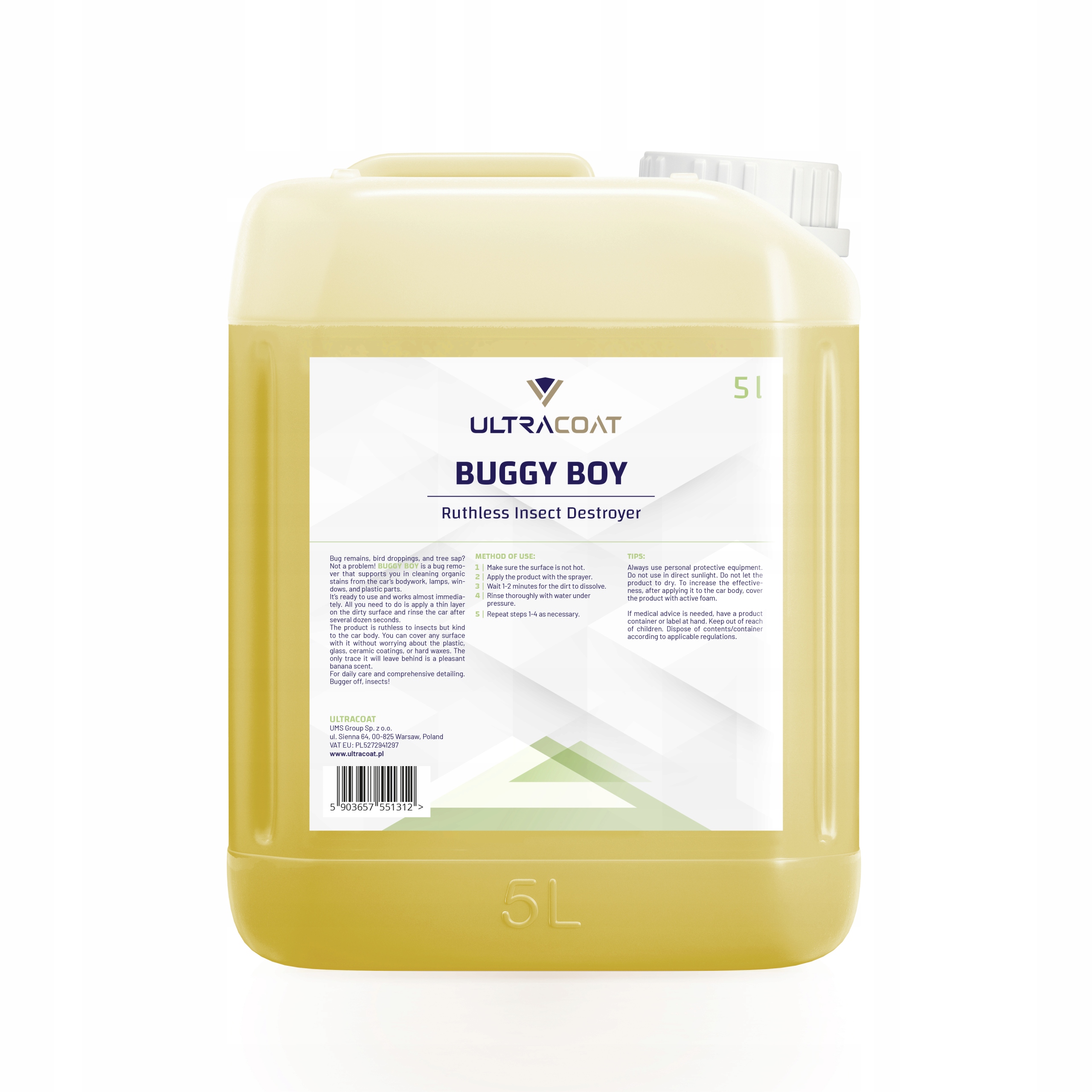 ULTRACOAT Buggy Boy 5L удаляет насекомых