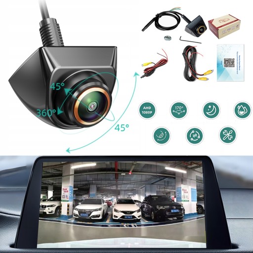 УНИВЕРСАЛЬНАЯ КАМЕРА ЗАДНЕГО РАБОТЫ «ФИШАЙ» РЕГУЛИРОВКА 170° 360° 1920×1080