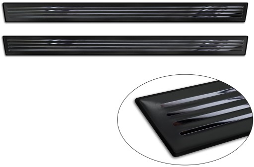 НАКЛАДКИ НА РАМУ УНІВЕРСАЛЬНІ НАКИДКИ НА ПОРОГИ 2 ШТ. АЛЮМІНІЙ 54СМ Х 4СМ