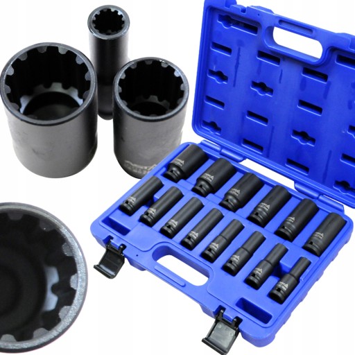 УНИВЕРСАЛЬНЫЕ УДАРНЫЕ ГОЛОВКИ 12-СТОРОННИЕ КЛЮЧИ TORX 1/2 НАБОР ТОРЦЕВ XZN