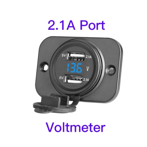 USB панель крепление гнездо 12V USB зарядное устройство водонепроницаемый 2 порта адаптер