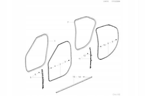 12776403 - УПЛОТНЕНИЕ ДВЕРИ ВОДИТЕЛЯ SAAB 9-5 NG OE