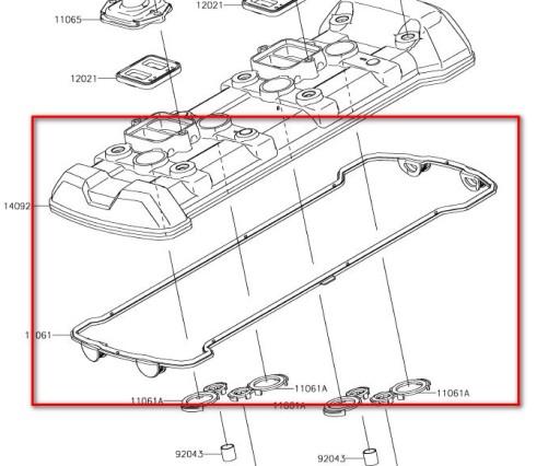 11061-0914 - ПРОКЛАДКА КЛАПАННОЇ КРИШКИ KAWASAKI VERSYS 1000