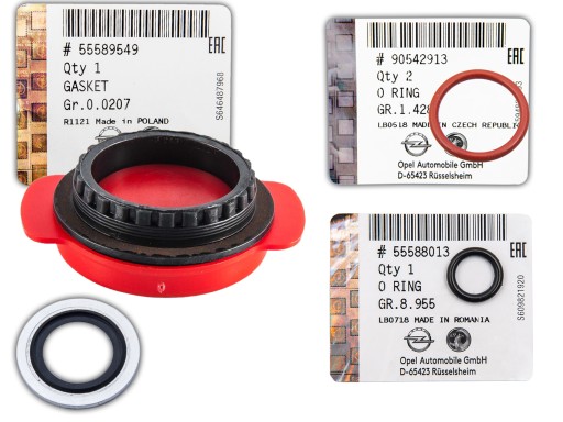 55589549 - ПРОКЛАДКА ДРАКОНА КОМПЛЕКТ УЩІЛЬНЮВАЛЬНИХ КІЛЕЦЬ OPEL ASTRA J IV 2.0