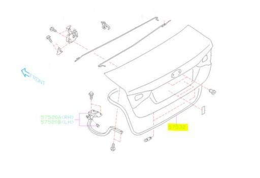 57532AN00A - ПРОКЛАДКА БАГАЖНИКА SUBARU LEGACY USA 2019-