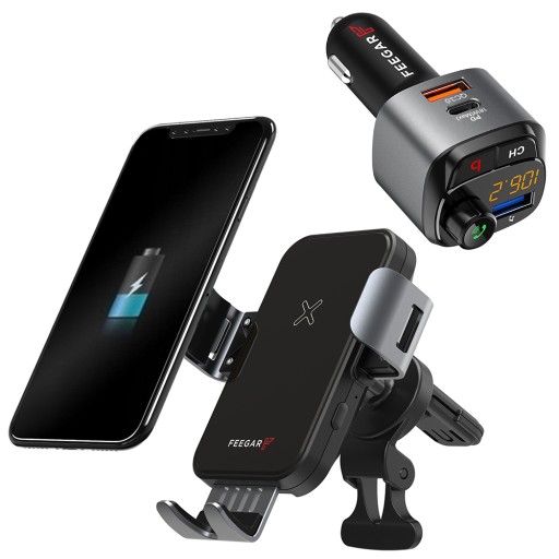 Держатель Feegar для смартфона + зарядное устройство