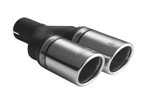 Універсальний декоративний глушник з подвійним наконечником 70 мм