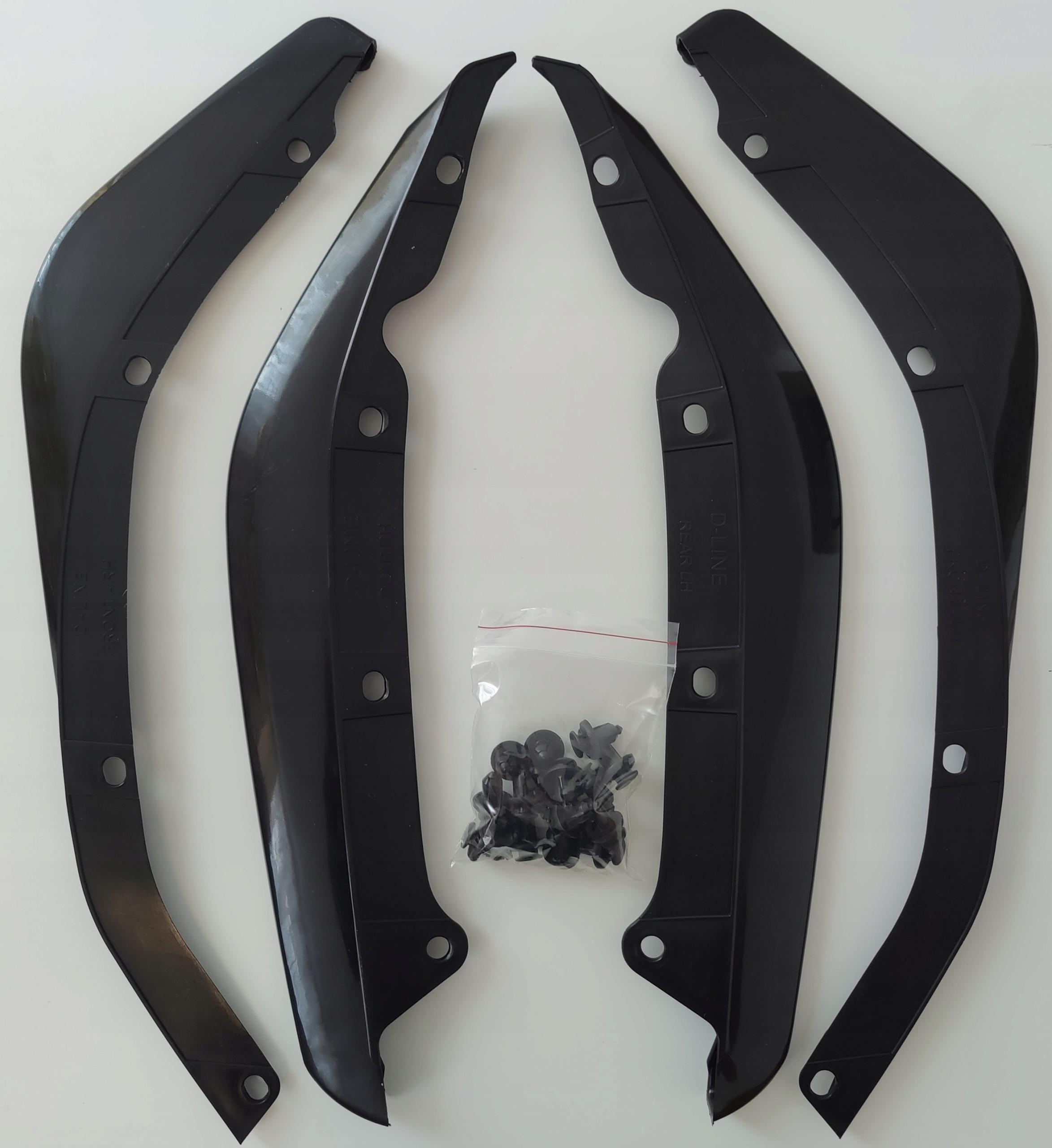 Універсальні спідниці переднього / заднього бампера 4шт.