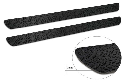 Накладки на пороги универсальные рифленые 4 х 54 см, 2шт, алюминий, чёрный