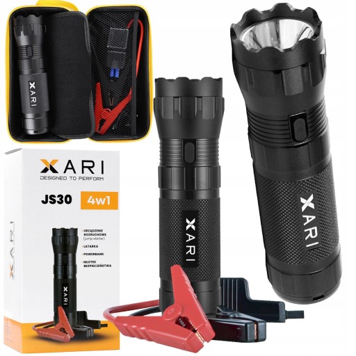 Стартер 4 в 1, фонарик, аккумулятор, молоток Xari JS30