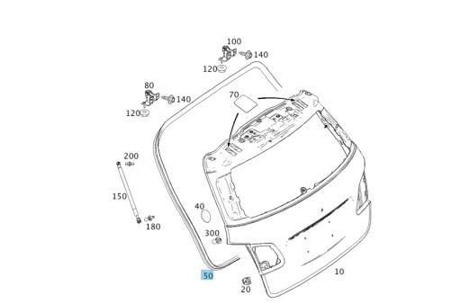 Прокладка багажника A2467400478 Mercedes-Benz W246